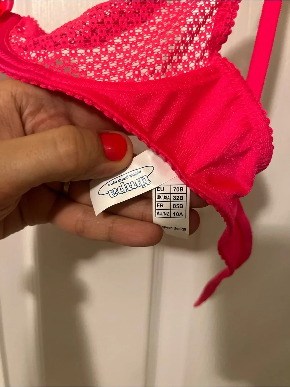 Timpa Hot Pink Lace Underwire Bra